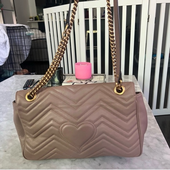 Gucci Marmont Matelasse Bag in Taupe - Picture 5 of 6